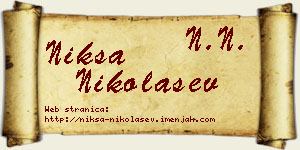 Nikša Nikolašev vizit kartica